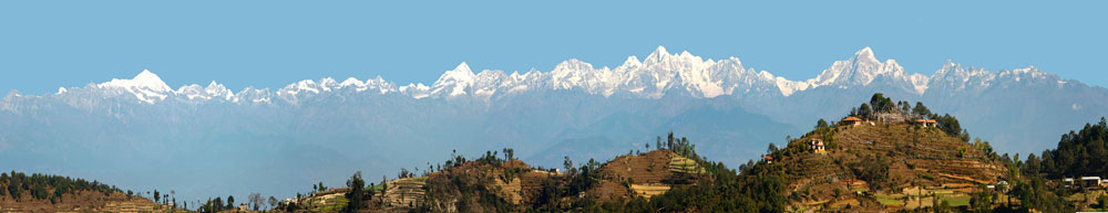 Himalayas, as seen from Namobuddha